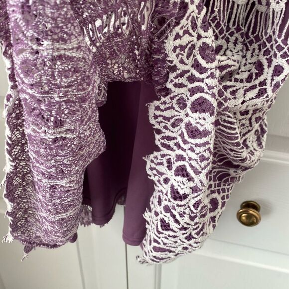 Altar'd State Womens Lace‎ Embroidered Dress Purple Size M Classic Summer - Picture 4 of 7